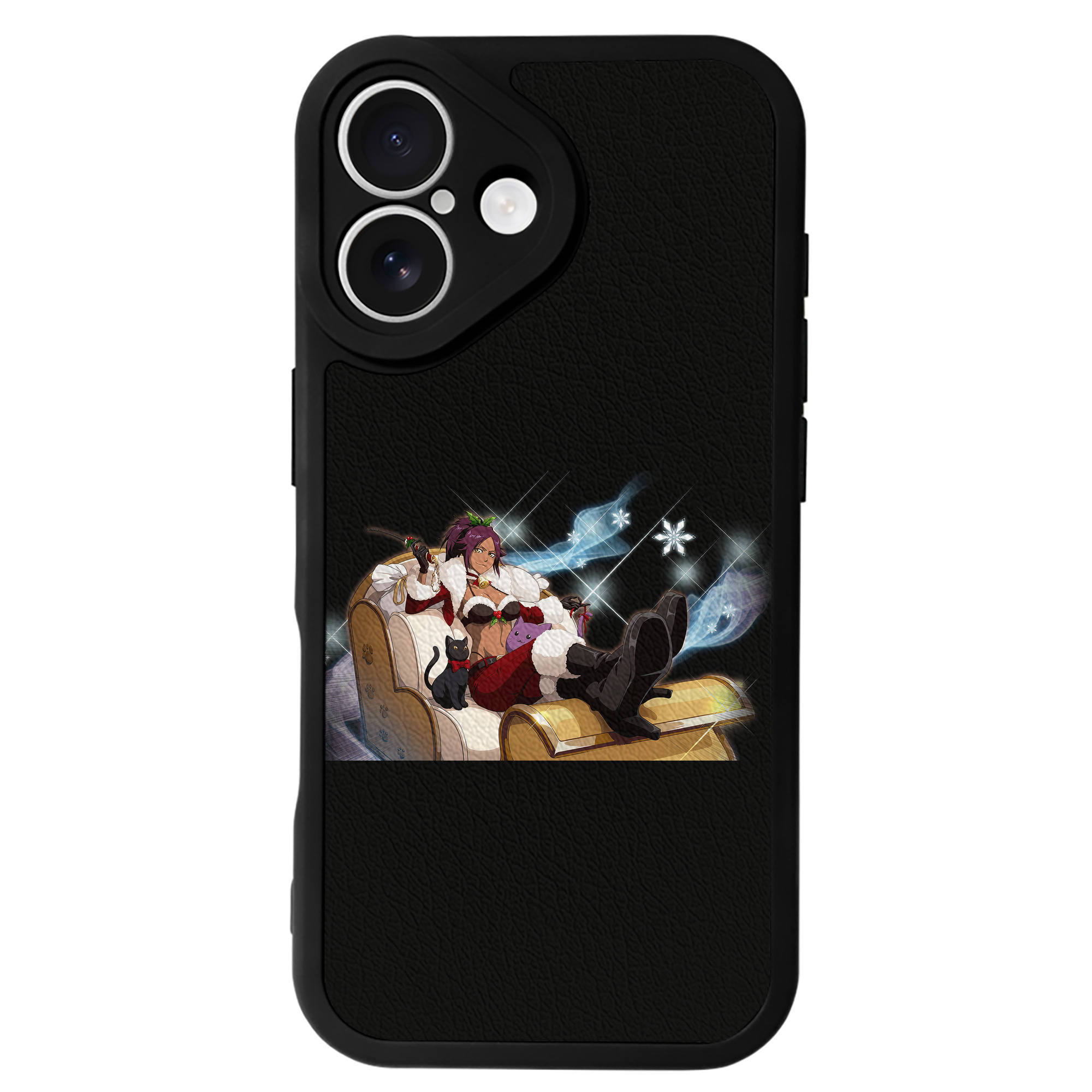 （画像用） ブリーチ 四楓院 夜一（しほういん よるいち） BLEACH Shihouin Yoruichi 【iPhone 16シリーズ対応】シリコンスマホケース（レザー調） 材質：シリコン